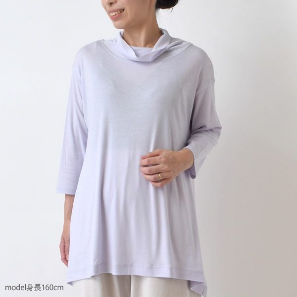 オーガニックコットン ネックフレアーTシャツ