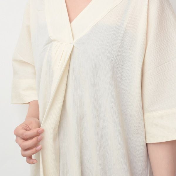 オーガニックコットン 楊柳ドルマンスリーブネグリジェ