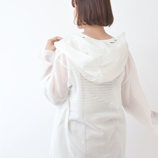 オーガニックコットン＆和紙 ボイルフードローブジャケット