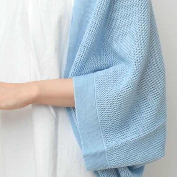 オーガニックコットン＆リネン草木染めメッシュボレロ