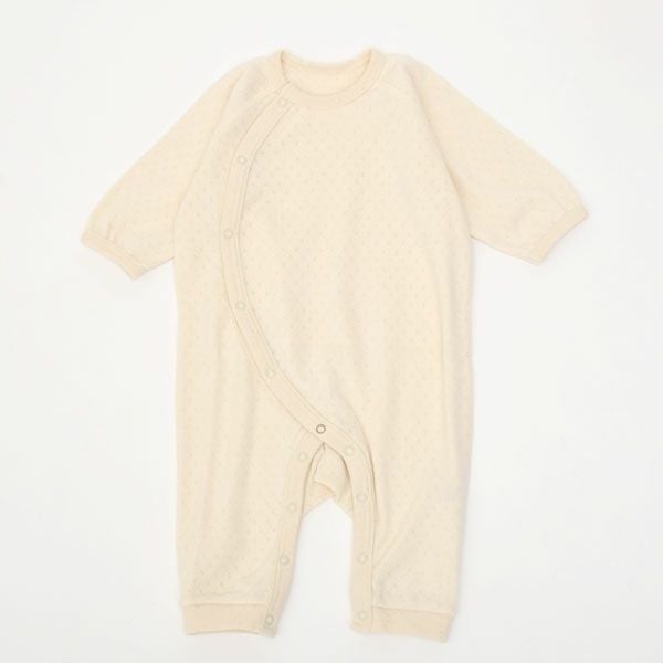 オーガニックコットン 新生児用薄手カバーオール
