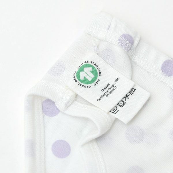 オーガニックコットン ガールズショーツ LavenderDot