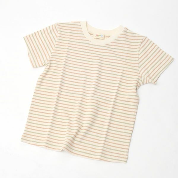 オーガニックコットン キッズボーダーT＆ワッフルショートパンツ