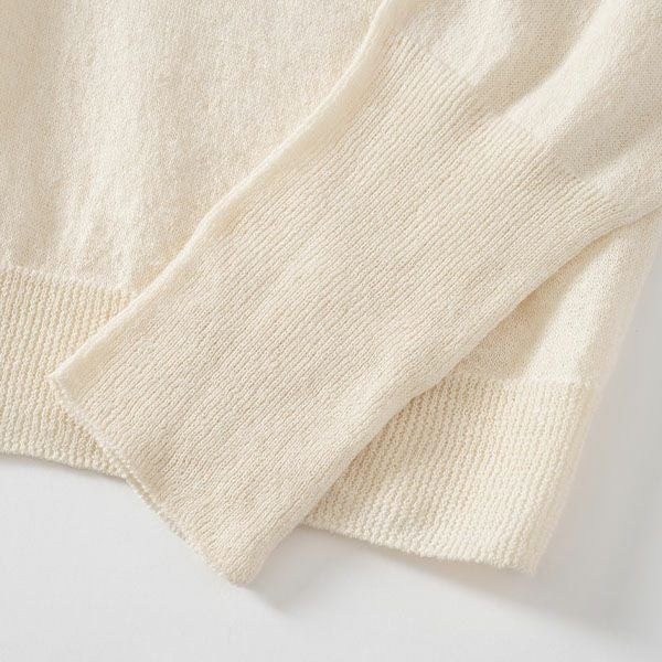 オーガニックコットン ペーパーコットン Vネックカーディガン