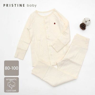 オーガニックコットン ベビーエアニット長袖パジャマ