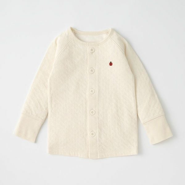 オーガニックコットン ベビーエアニット長袖パジャマ