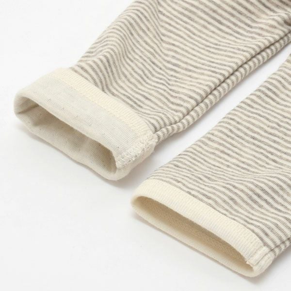 オーガニックコットン&ヤク ベビーエアニットボーダーカバーオール