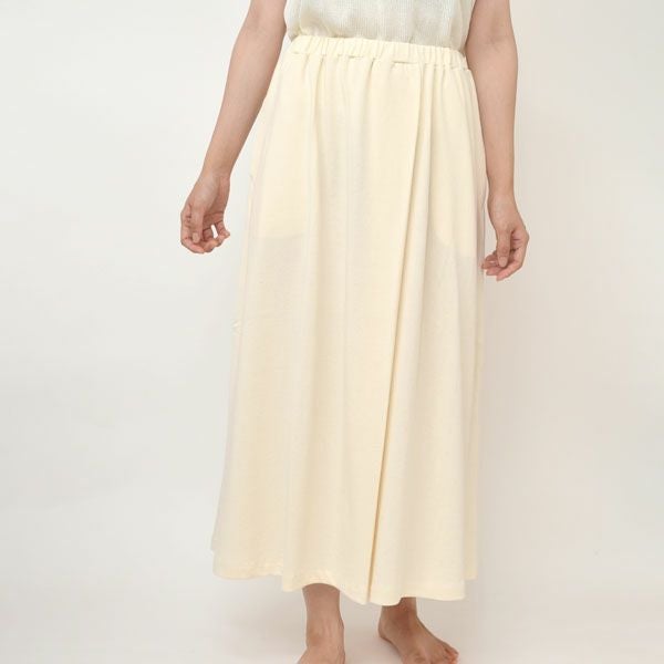 オーガニックコットン ペーパーコットン天竺フロントタックスカート
