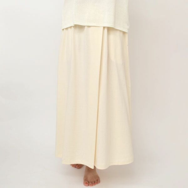 オーガニックコットン ペーパーコットン天竺フロントタックスカート