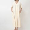 オーガニックコットン ペーパーコットン天竺フロントタックワンピース