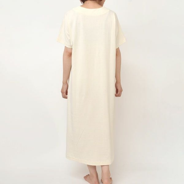 オーガニックコットン ペーパーコットン天竺フロントタックワンピース