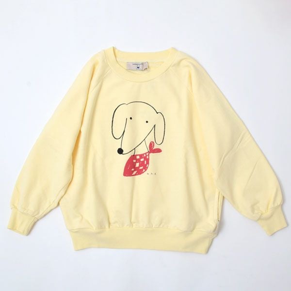 オーガニックコットン キッズスウェットラグランシャツDog