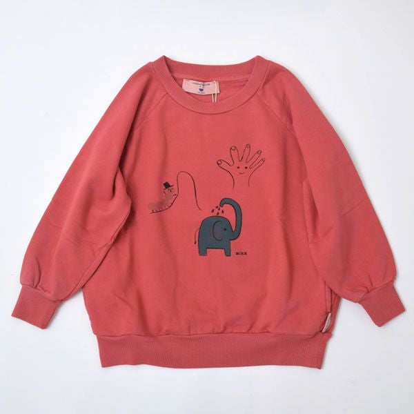 オーガニックコットン キッズスウェットラグランシャツHand