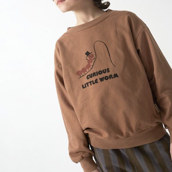 オーガニックコットン キッズスウェットシャツWorm