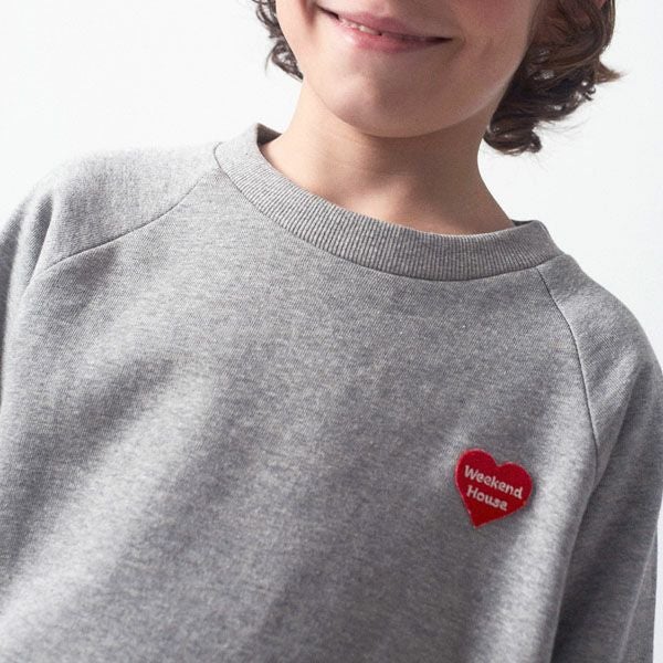 オーガニックコットン キッズスウェットシャツWHK(ゆったり)