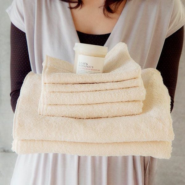 オーガニックコットン コレット2 ウォッシュタオル きなり 33×37