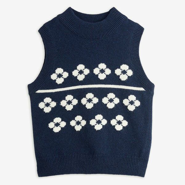 オーガニックコットン&ウールキッズFlowersベスト