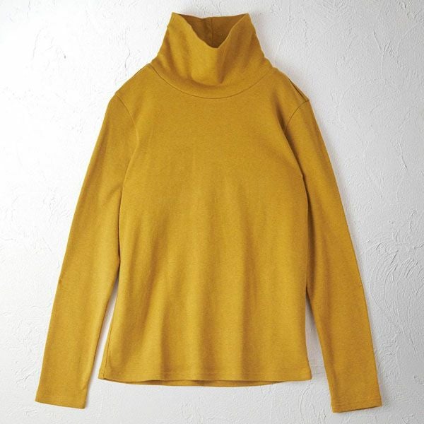 オーガニックコットン タートルネックトップ