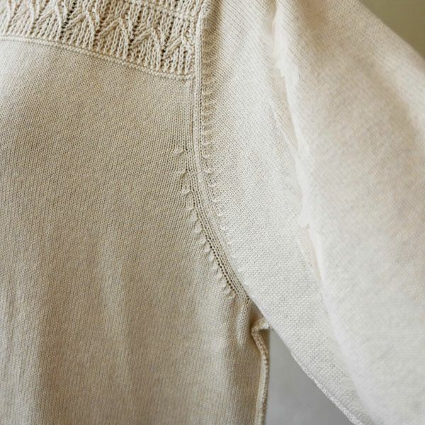 オーガニックコットン ユニセックスレイヤードニットトップ