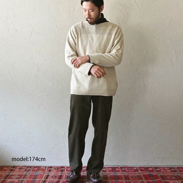 オーガニックコットン ユニセックスレイヤードニットトップ