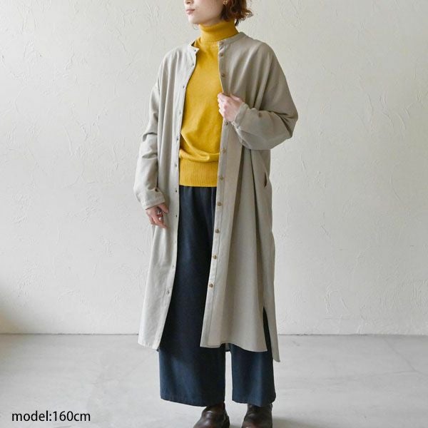 オーガニックコットン リブタートルネックニットトップ