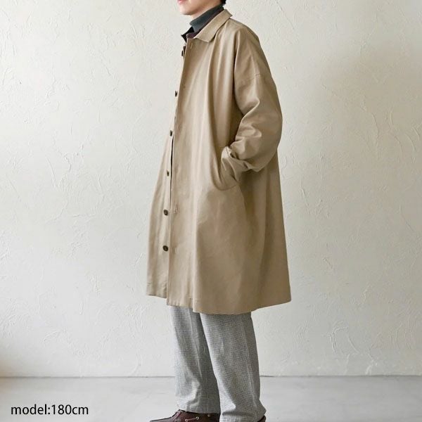 オーガニックコットン ツイルボックスコート