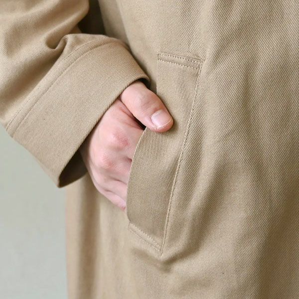 オーガニックコットン ツイルボックスコート