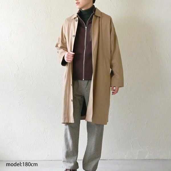 オーガニックコットン ツイルボックスコート