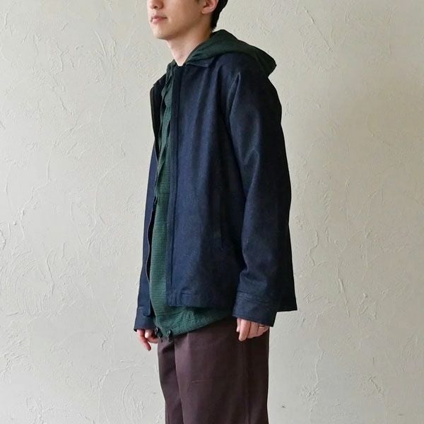 オーガニックコットン デニムジップアップジャケット