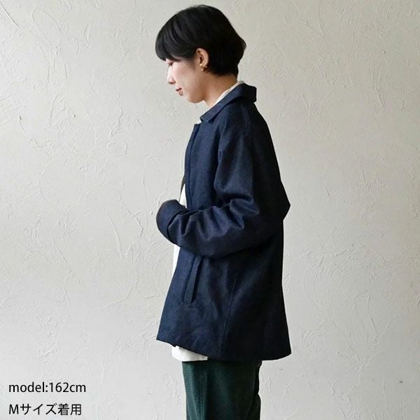 オーガニックコットン デニムジップアップジャケット