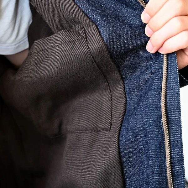 オーガニックコットン デニムジップアップジャケット