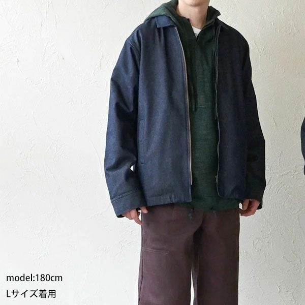 オーガニックコットン デニムジップアップジャケット