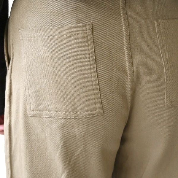 オーガニックコットン ツイルニーパッチパンツ