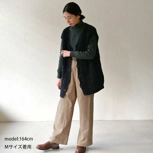 オーガニックコットン ツイルニーパッチパンツ