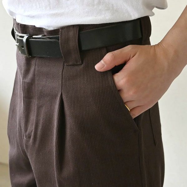 オーガニックコットン ドビーニーパッチパンツ