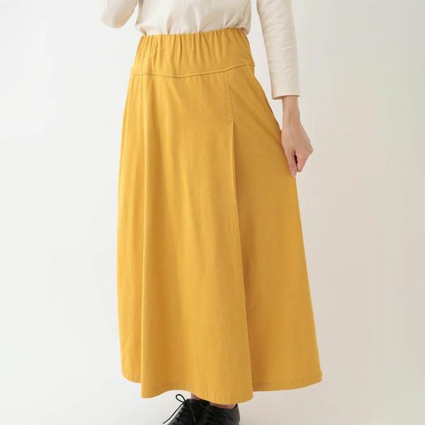 オーガニックコットン 天竺 ミディ スカート