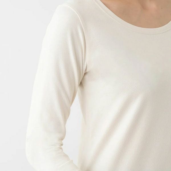 オーガニックコットン ストレッチ クルーネックトップ