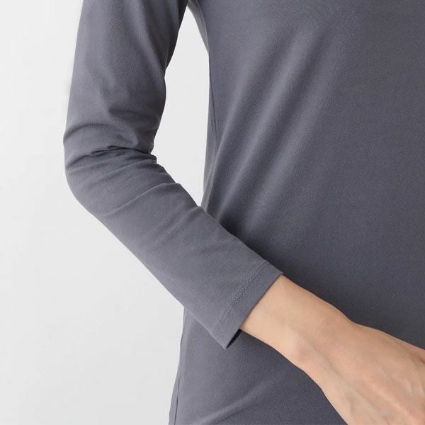 オーガニックコットン ストレッチ クルーネックトップ