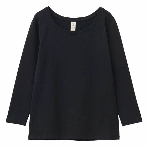オーガニックコットン ストレッチ クルーネックトップ