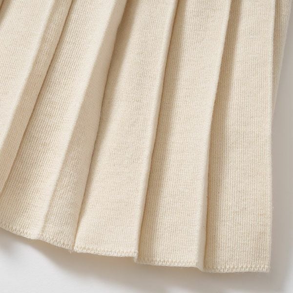 オーガニックコットン ニットプリーツスカート