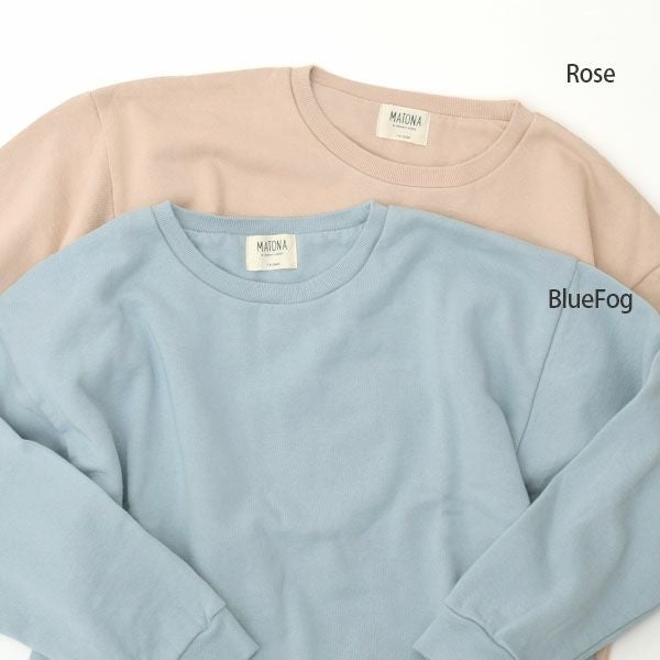 オーガニックコットン キッズ 裏起毛 クルーネックスウェットシャツ