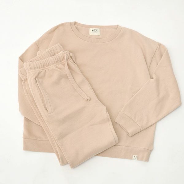 オーガニックコットン キッズ 裏起毛 クルーネックスウェットシャツ