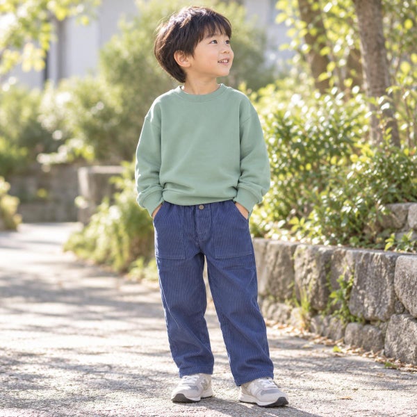 オーガニックコットン キッズ 裏起毛スウェットシャツ