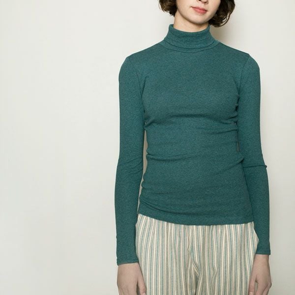 オーガニックコットン フライスタートルネック
