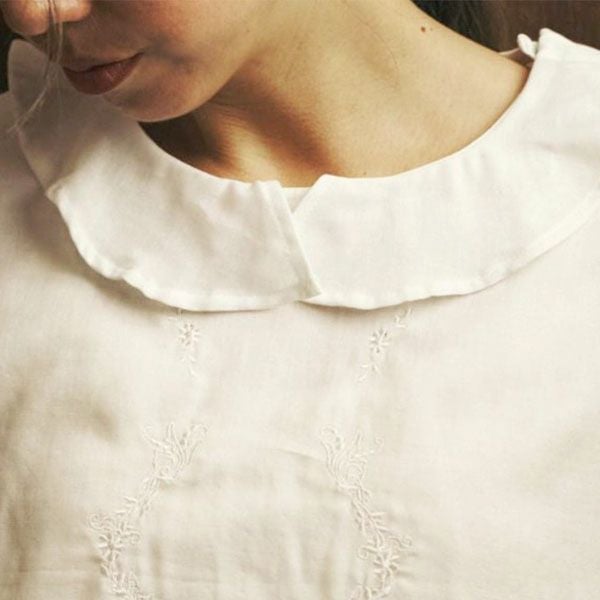 オーガニックコットン リリーガーゼ 刺繍ブラウス