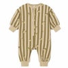 オーガニックコットン ベビー 裏起毛 スウェット カバーオールStripe