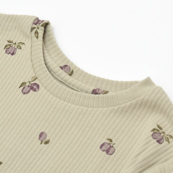 オーガニックコットン キッズ リブロングスリーブTシャツ