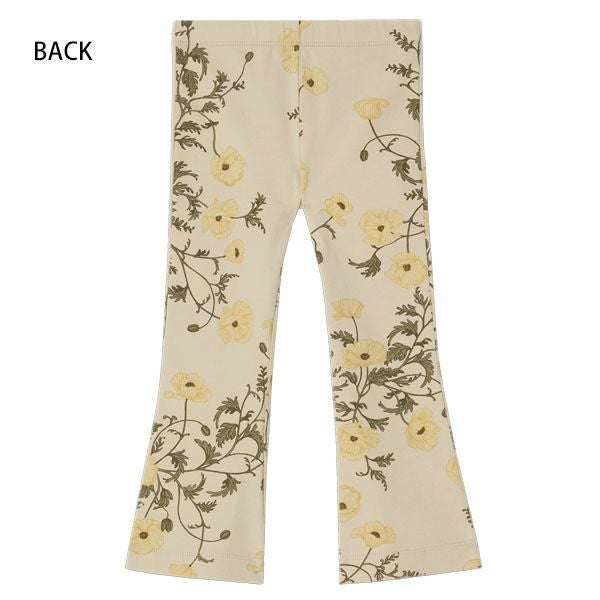 オーガニックコットン キッズ ジャージーキックフレアレギンス