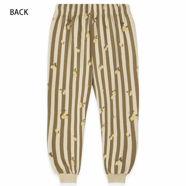 オーガニックコットン キッズ 裏起毛 スウェットパンツ Stripe