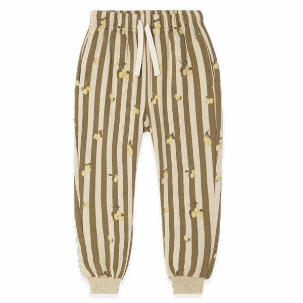 オーガニックコットン キッズ 裏起毛 スウェットパンツ Stripe